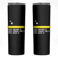 Curaçao Flag History Pride Skinny Tumbler They Dreamt Fought Made It