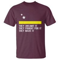Curaçao Flag History Pride T Shirt They Dreamt Fought Made It