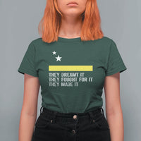 Curaçao Flag History Pride T Shirt For Women They Dreamt Fought Made It