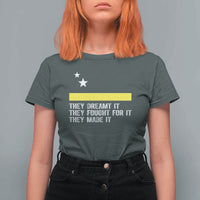 Curaçao Flag History Pride T Shirt For Women They Dreamt Fought Made It