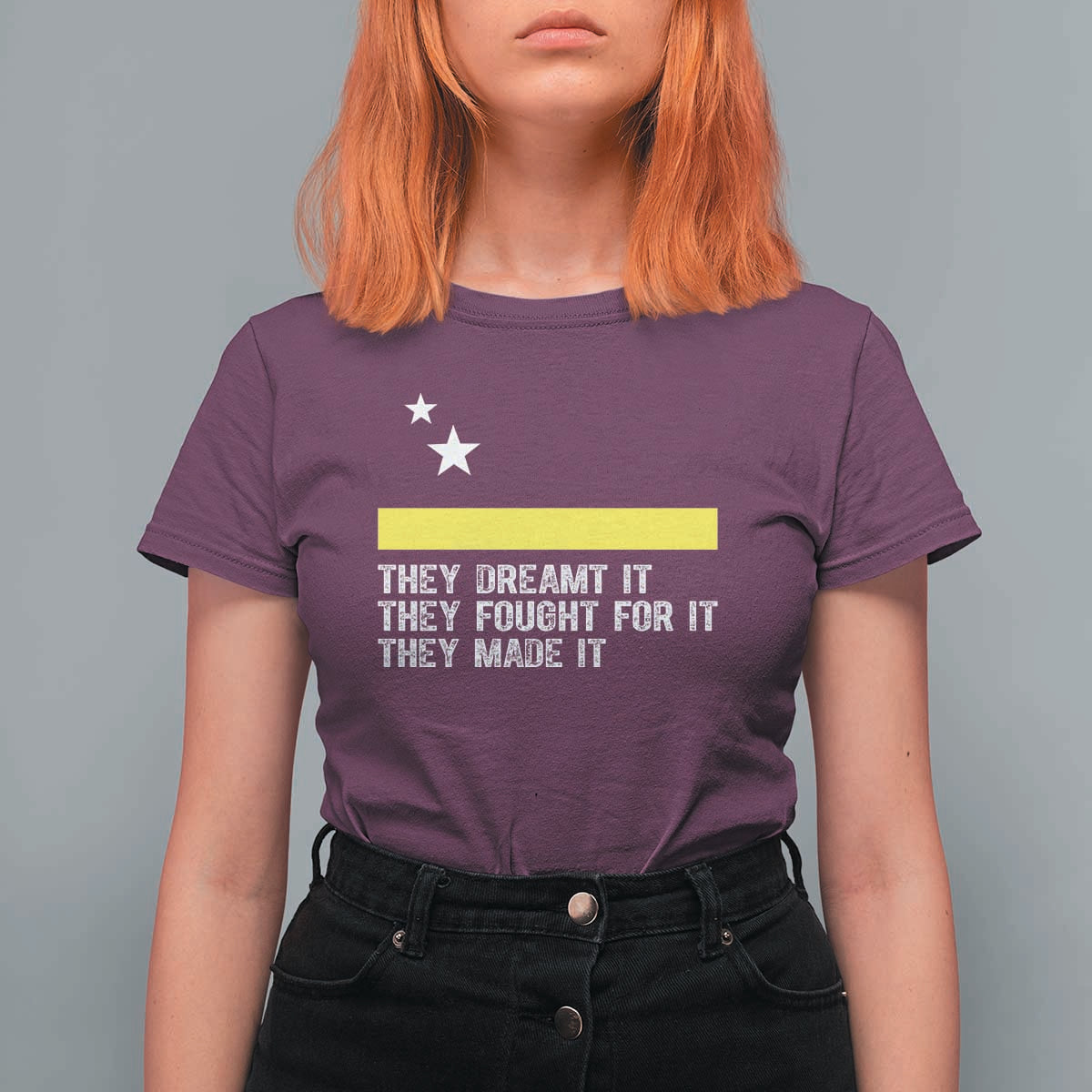 Curaçao Flag History Pride T Shirt For Women They Dreamt Fought Made It