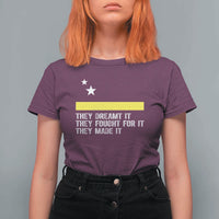 Curaçao Flag History Pride T Shirt For Women They Dreamt Fought Made It