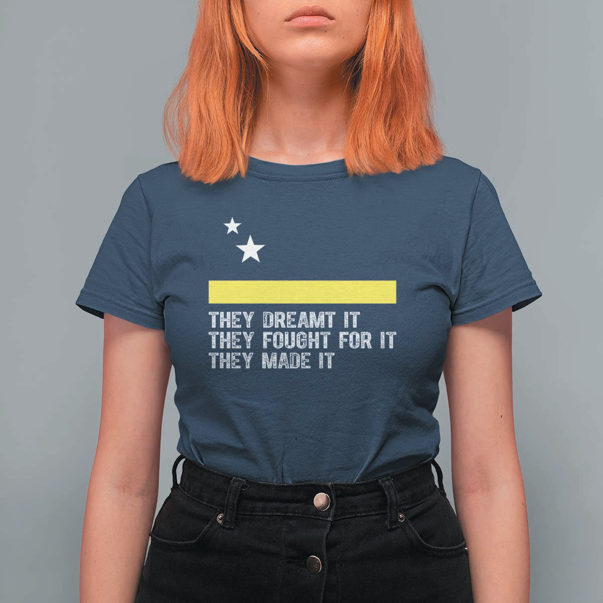 Curaçao Flag History Pride T Shirt For Women They Dreamt Fought Made It