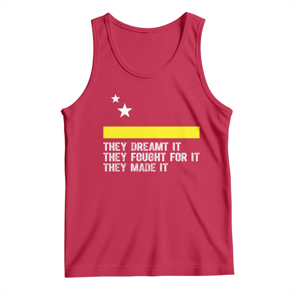 Curaçao Flag History Pride Tank Top They Dreamt Fought Made It