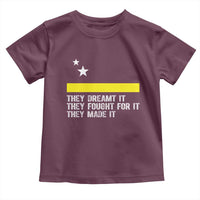 Curaçao Flag History Pride Toddler T Shirt They Dreamt Fought Made It