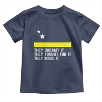 Curaçao Flag History Pride Toddler T Shirt They Dreamt Fought Made It