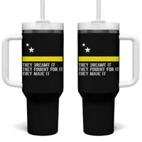 Curaçao Flag History Pride Tumbler With Handle They Dreamt Fought Made It