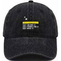 Curaçao Flag History Pride Washed Cotton Baseball Cap They Dreamt Fought Made It