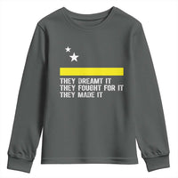 Curaçao Flag History Pride Youth Sweatshirt They Dreamt Fought Made It