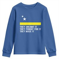 Curaçao Flag History Pride Youth Sweatshirt They Dreamt Fought Made It