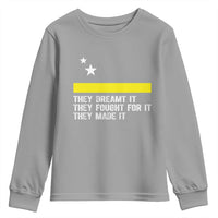 Curaçao Flag History Pride Youth Sweatshirt They Dreamt Fought Made It