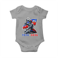 Haiti Soccer Tournament History 1974 to 2026 Baby Onesie Powerful Haitian Broken Chains National Flag Football Fans