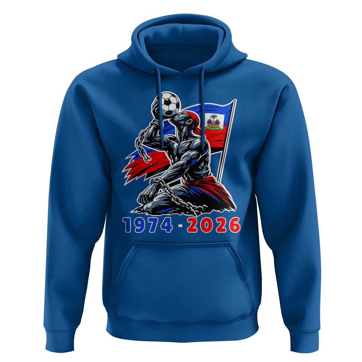 Haiti Soccer Tournament History 1974 to 2026 Hoodie Powerful Haitian Broken Chains National Flag Football Fans
