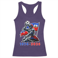 Haiti Soccer Tournament History 1974 to 2026 Racerback Tank Top Powerful Haitian Broken Chains National Flag Football Fans