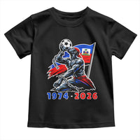Haiti Soccer Tournament History 1974 to 2026 Toddler T Shirt Powerful Haitian Broken Chains National Flag Football Fans