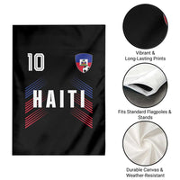 Haiti Soccer Sports Graphic Number 10 Jersey Style Garden Flag Proud Haitian Football Fans Game Day Pride