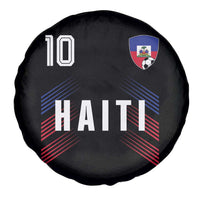 Haiti Soccer Sports Graphic Number 10 Jersey Style Spare Tire Cover Proud Haitian Football Fans Game Day Pride