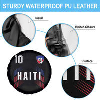 Haiti Soccer Sports Graphic Number 10 Jersey Style Spare Tire Cover Proud Haitian Football Fans Game Day Pride