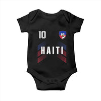 Haiti Soccer Sports Graphic Number 10 Jersey Style Baby Onesie Proud Haitian Football Fans Game Day Pride