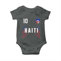 Haiti Soccer Sports Graphic Number 10 Jersey Style Baby Onesie Proud Haitian Football Fans Game Day Pride