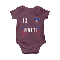 Haiti Soccer Sports Graphic Number 10 Jersey Style Baby Onesie Proud Haitian Football Fans Game Day Pride