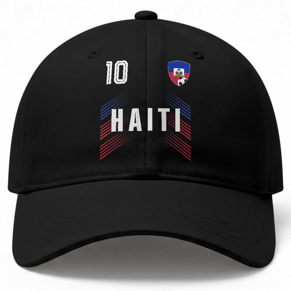 Haiti Soccer Sports Graphic Number 10 Jersey Style Baseball Cap Proud Haitian Football Fans Game Day Pride