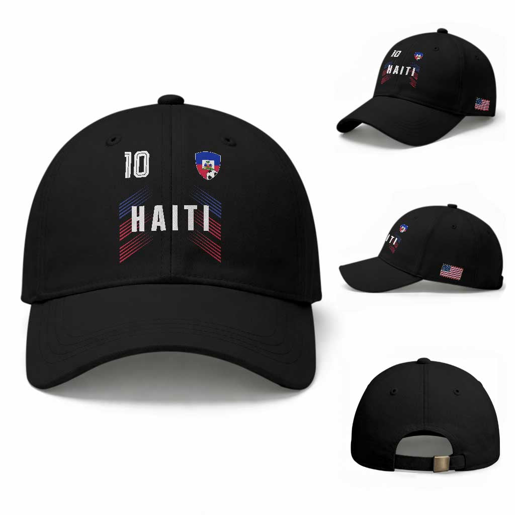 Haiti Soccer Sports Graphic Number 10 Jersey Style Baseball Cap Proud Haitian Football Fans Game Day Pride