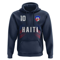 Haiti Soccer Sports Graphic Number 10 Jersey Style Hoodie Proud Haitian Football Fans Game Day Pride