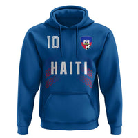 Haiti Soccer Sports Graphic Number 10 Jersey Style Hoodie Proud Haitian Football Fans Game Day Pride