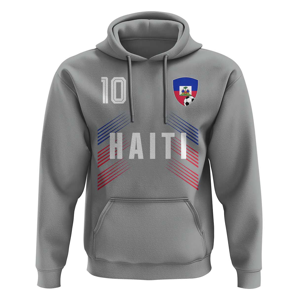 Haiti Soccer Sports Graphic Number 10 Jersey Style Hoodie Proud Haitian Football Fans Game Day Pride
