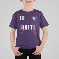Haiti Soccer Sports Graphic Number 10 Jersey Style T Shirt For Kid Proud Haitian Football Fans Game Day Pride