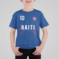 Haiti Soccer Sports Graphic Number 10 Jersey Style T Shirt For Kid Proud Haitian Football Fans Game Day Pride
