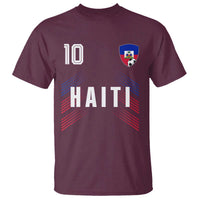 Haiti Soccer Sports Graphic Number 10 Jersey Style T Shirt Proud Haitian Football Fans Game Day Pride
