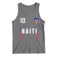 Haiti Soccer Sports Graphic Number 10 Jersey Style Tank Top Proud Haitian Football Fans Game Day Pride