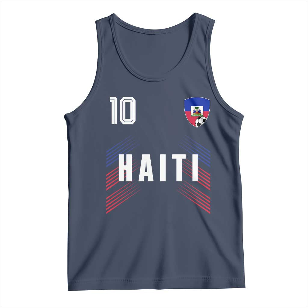 Haiti Soccer Sports Graphic Number 10 Jersey Style Tank Top Proud Haitian Football Fans Game Day Pride