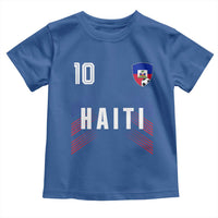 Haiti Soccer Sports Graphic Number 10 Jersey Style Toddler T Shirt Proud Haitian Football Fans Game Day Pride