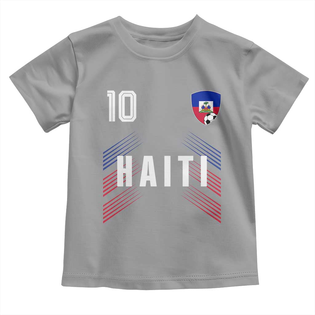 Haiti Soccer Sports Graphic Number 10 Jersey Style Toddler T Shirt Proud Haitian Football Fans Game Day Pride