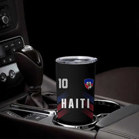Haiti Soccer Sports Graphic Number 10 Jersey Style Tumbler Cup Proud Haitian Football Fans Game Day Pride