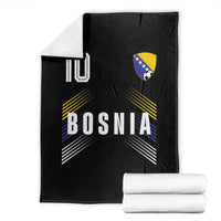 Bosnia Herzegovina Soccer Sports Graphic Number 10 Jersey Style Throw Blanket Proud Bosnian Football Fans Game Day Pride