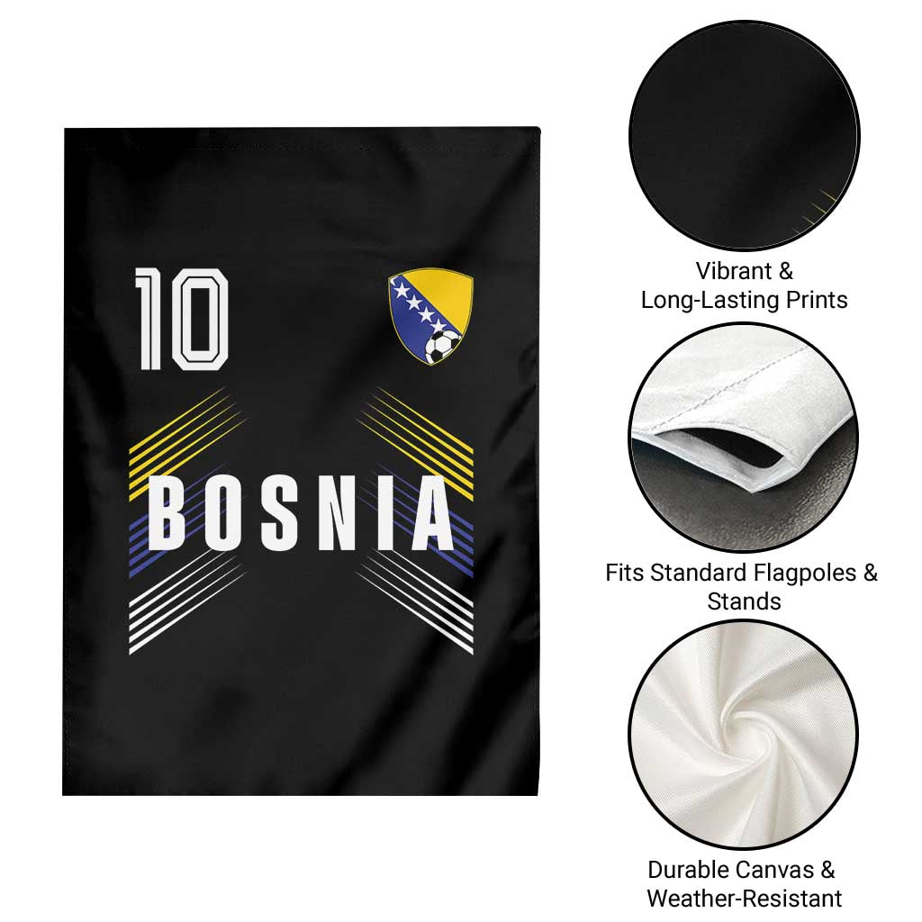 Bosnia Herzegovina Soccer Sports Graphic Number 10 Jersey Style Garden Flag Proud Bosnian Football Fans Game Day Pride