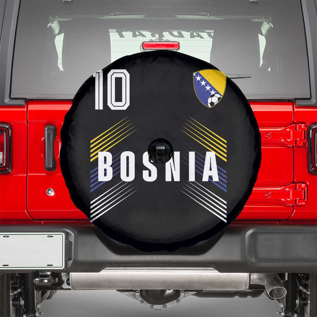 Bosnia Herzegovina Soccer Sports Graphic Number 10 Jersey Style Spare Tire Cover Proud Bosnian Football Fans Game Day Pride