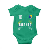 Bosnia Herzegovina Soccer Sports Graphic Number 10 Jersey Style Baby Onesie Proud Bosnian Football Fans Game Day Pride