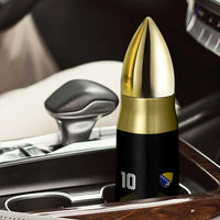 Bosnia Herzegovina Soccer Sports Graphic Number 10 Jersey Style Bullet Tumbler Proud Bosnian Football Fans Game Day Pride