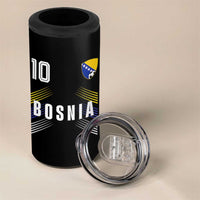 Bosnia Herzegovina Soccer Sports Graphic Number 10 Jersey Style 4 in 1 Can Cooler Tumbler Proud Bosnian Football Fans Game Day Pride
