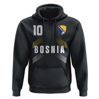 Bosnia Herzegovina Soccer Sports Graphic Number 10 Jersey Style Hoodie Proud Bosnian Football Fans Game Day Pride