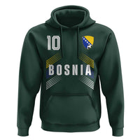 Bosnia Herzegovina Soccer Sports Graphic Number 10 Jersey Style Hoodie Proud Bosnian Football Fans Game Day Pride
