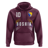 Bosnia Herzegovina Soccer Sports Graphic Number 10 Jersey Style Hoodie Proud Bosnian Football Fans Game Day Pride