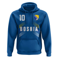 Bosnia Herzegovina Soccer Sports Graphic Number 10 Jersey Style Hoodie Proud Bosnian Football Fans Game Day Pride