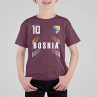 Bosnia Herzegovina Soccer Sports Graphic Number 10 Jersey Style T Shirt For Kid Proud Bosnian Football Fans Game Day Pride
