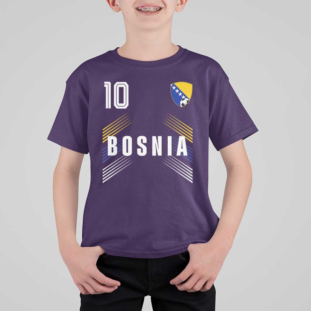 Bosnia Herzegovina Soccer Sports Graphic Number 10 Jersey Style T Shirt For Kid Proud Bosnian Football Fans Game Day Pride